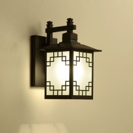 Retro aisle lamp fence outdoor wall lamp at garden gate