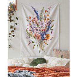 Artistic style embroidery flower tapestry