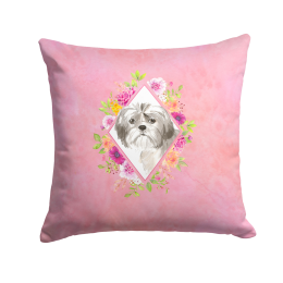 CK4211PW1414 Floral Design with Dog Picture Decor Pillows