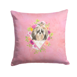 CK4212PW1414 Floral Design with Dog Picture Decor Pillows