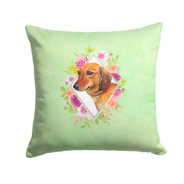 CK4294PW1414 Floral Design with Dog Picture Decor Pillows