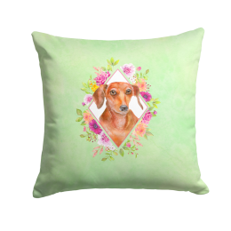 CK4295PW1414 Floral Design with Dog Picture Decor Pillows