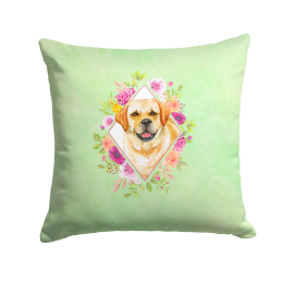 CK4309PW1414 Floral Design with Dog Picture Decor Pillows