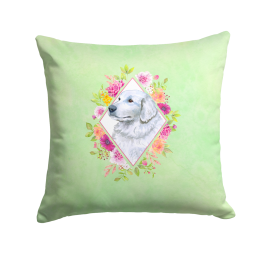 CK4320PW1414 Floral Design with Dog Picture Decor Pillows