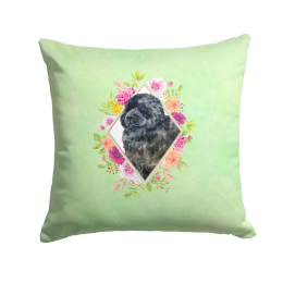 CK4323PW1414 Floral Design with Dog Picture Decor Pillows