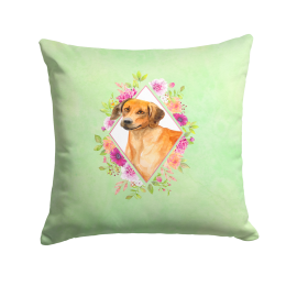 CK4335PW1414 Floral Design with Dog Picture Decor Pillows