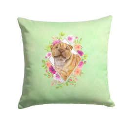 CK4341PW1414 Floral Design with Dog Picture Decor Pillows