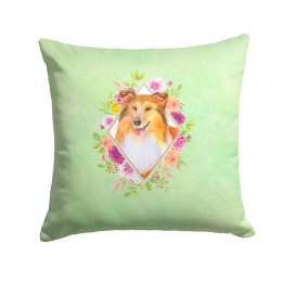 CK4342PW1414 Floral Design with Dog Picture Decor Pillows