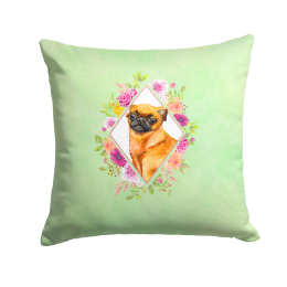 CK4345PW1414 Floral Design with Dog Picture Decor Pillows