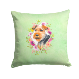 CK4352PW1414 Floral Design with Dog Picture Decor Pillows