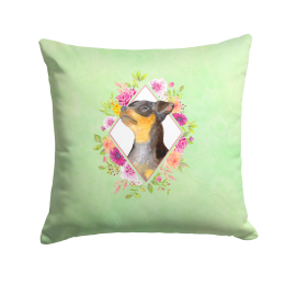 CK4356PW1414 Floral Design with Dog Picture Decor Pillows