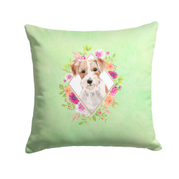 CK4358PW1414 Floral Design with Dog Picture Decor Pillows