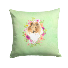 CK4376PW1414 Floral Design with Dog Picture Decor Pillows