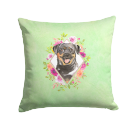 CK4377PW1414 Floral Design with Dog Picture Decor Pillows