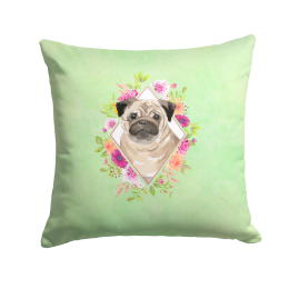 CK4378PW1414 Floral Design with Dog Picture Decor Pillows