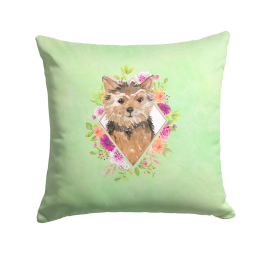 CK4380PW1414 Floral Design with Dog Picture Decor Pillows