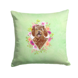 CK4388PW1414 Floral Design with Dog Picture Decor Pillows