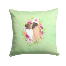 CK4394PW1414 Floral Design with Dog Picture Decor Pillows