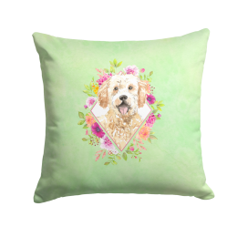 CK4396PW1414 Floral Design with Dog Picture Decor Pillows