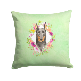 CK4401PW1414 Floral Design with Dog Picture Decor Pillows