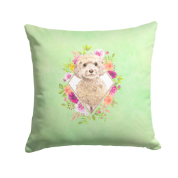 CK4406PW1414 Floral Design with Dog Picture Decor Pillows