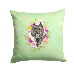 CK4416PW1414 Floral Design with Dog Picture Decor Pillows