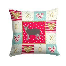 CK5639PW1414 Cat Print Love Fabric Decorative Pillow