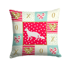 CK5665PW1414 Cat Print Love Fabric Decorative Pillow