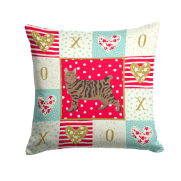 CK5680PW1414 Cat Print Love Fabric Decorative Pillow