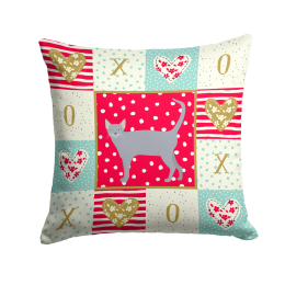 CK5689PW1414 Cat Print Love Fabric Decorative Pillow