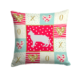 CK5692PW1414 Cat Print Love Fabric Decorative Pillow