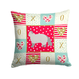 CK5702PW1414 Cat Print Love Fabric Decorative Pillow