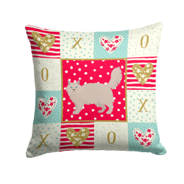 CK5709PW1414 Cat Print Love Fabric Decorative Pillow