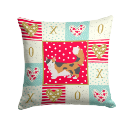 CK5711PW1414 Cat Print Love Fabric Decorative Pillow