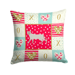 CK5721PW1414 Cat Print Love Fabric Decorative Pillow