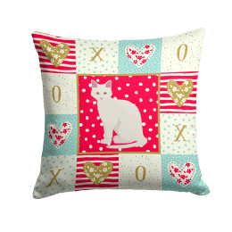 CK5738PW1414 Cat Print Love Fabric Decorative Pillow