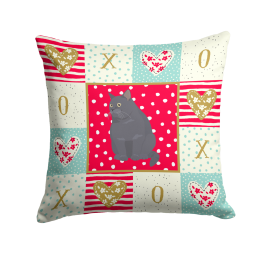 CK5746PW1414 Cat Print Love Fabric Decorative Pillow