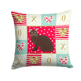 CK5748PW1414 Cat Print Love Fabric Decorative Pillow