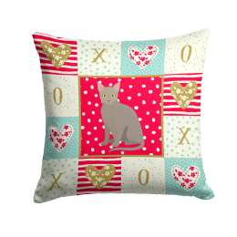 CK5769PW1414 Cat Print Love Fabric Decorative Pillow