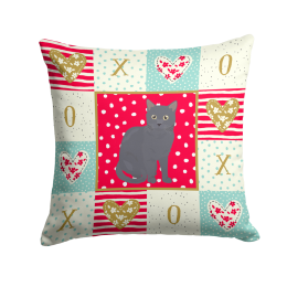 CK5771PW1414 Cat Print Love Fabric Decorative Pillow