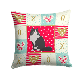 CK5781PW1414 Cat Print Love Fabric Decorative Pillow