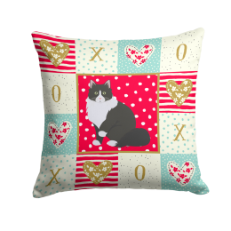 CK5788PW1414 Cat Print Love Fabric Decorative Pillow