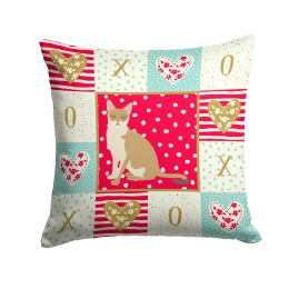 CK5789PW1414 Cat Print Love Fabric Decorative Pillow