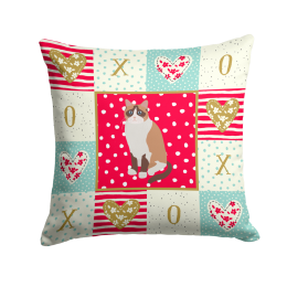 CK5791PW1414 Cat Print Love Fabric Decorative Pillow