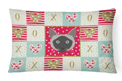 CK5087PW1216 Cat Face Love Fabric Decorative Pillow