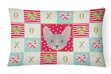 CK5088PW1216 Cat Face Love Fabric Decorative Pillow