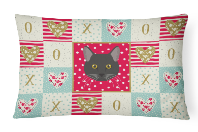 CK5091PW1216 Cat Face Love Fabric Decorative Pillow