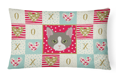 CK5092PW1216 Cat Face Love Fabric Decorative Pillow