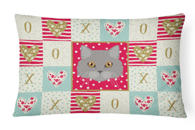 CK5093PW1216 Cat Face Love Fabric Decorative Pillow