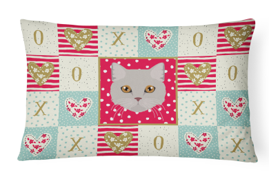 CK5094PW1216 Cat Face Love Fabric Decorative Pillow